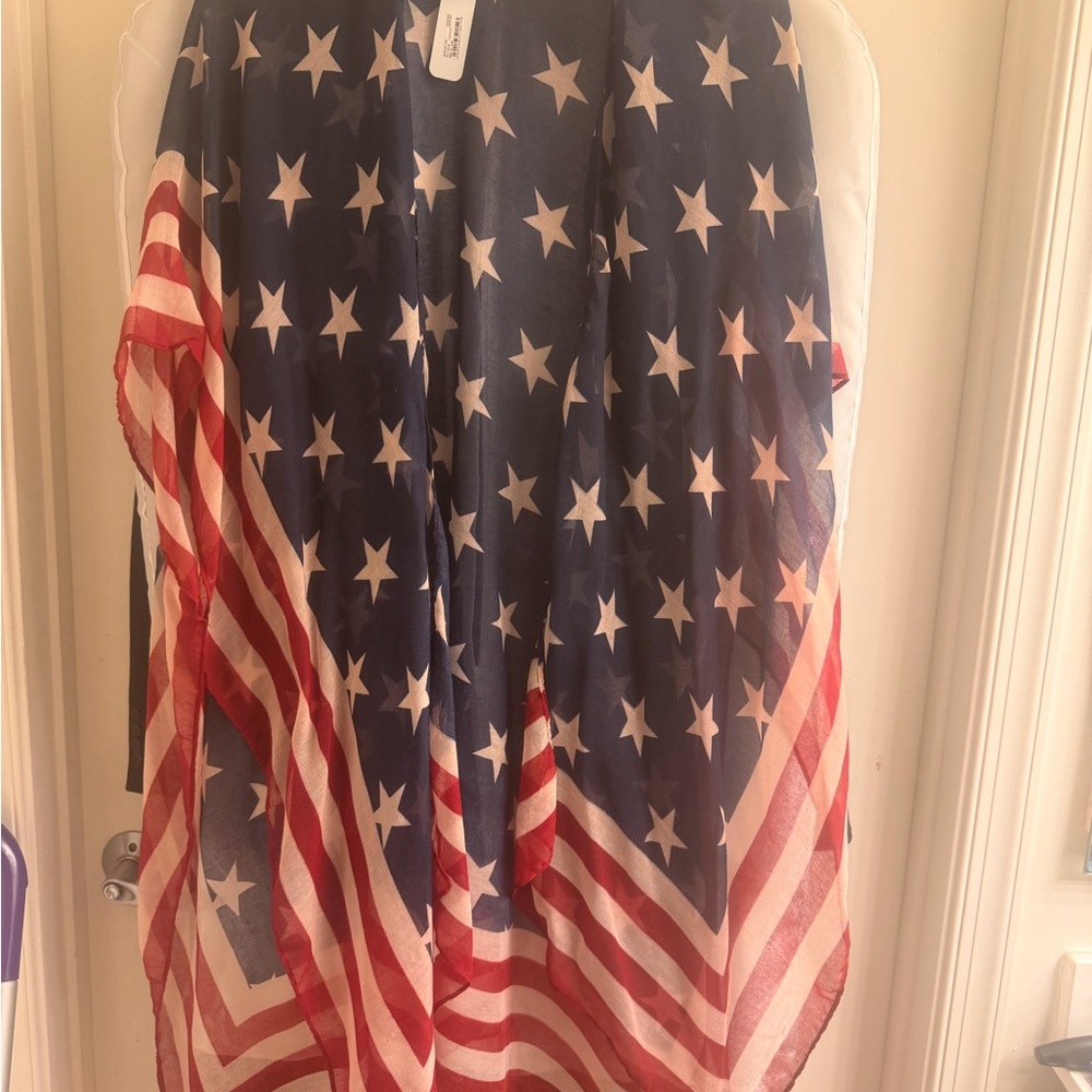 American Flag Stars & Stripes Lightweight Scarf/Wrap